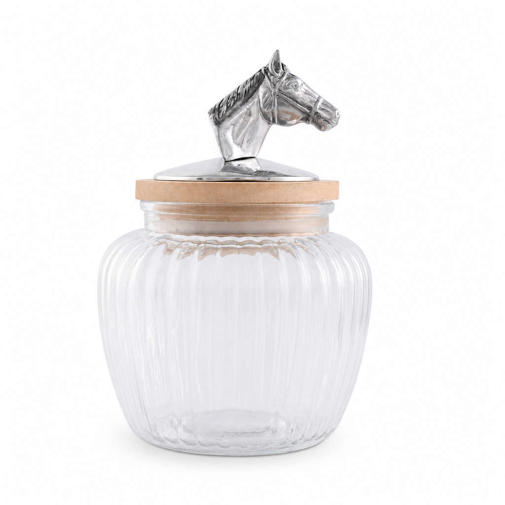 Horse Head Knob Glass Canisters