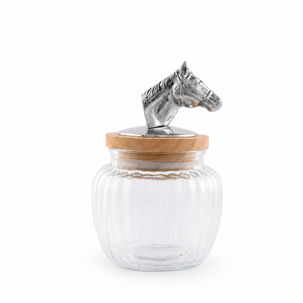 Horse Head Knob Glass Canisters