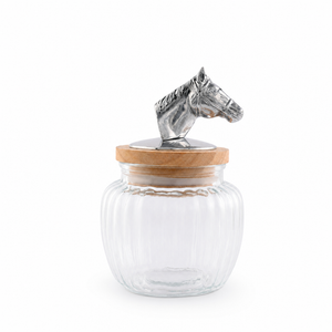 Horse Head Knob Glass Canisters