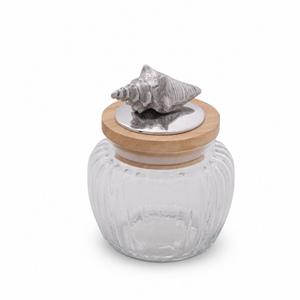 Shell Knob Glass Canisters