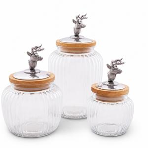 Deer / Elk Knob Glass Canisters