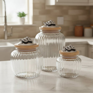 Grape Knob Glass Canisters 4