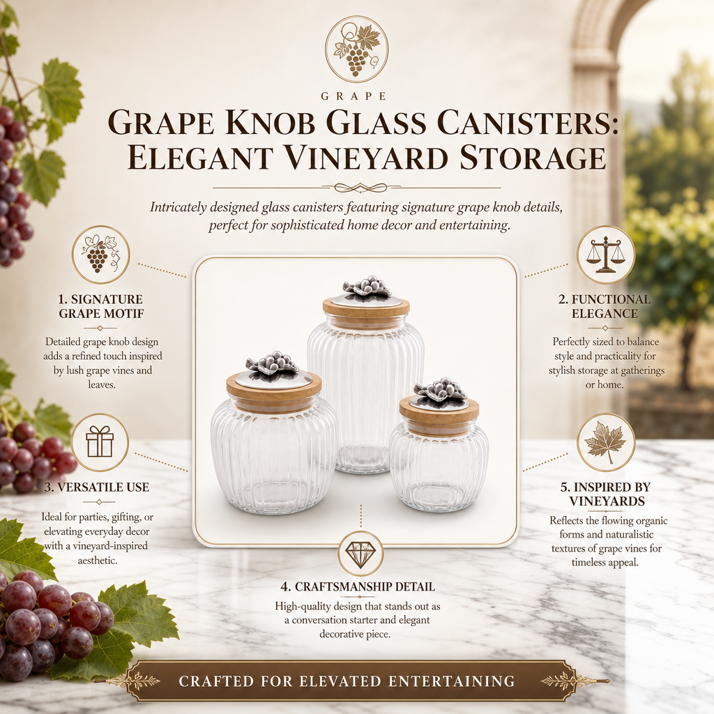 Grape Knob Glass Canisters 5