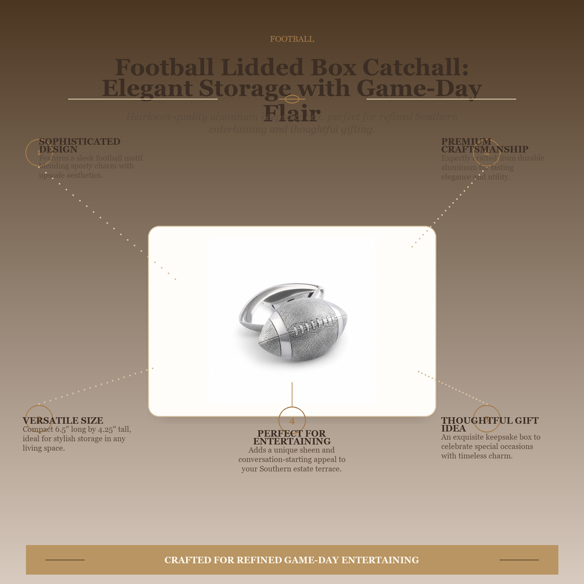 Football Lidded Box Catchall 11