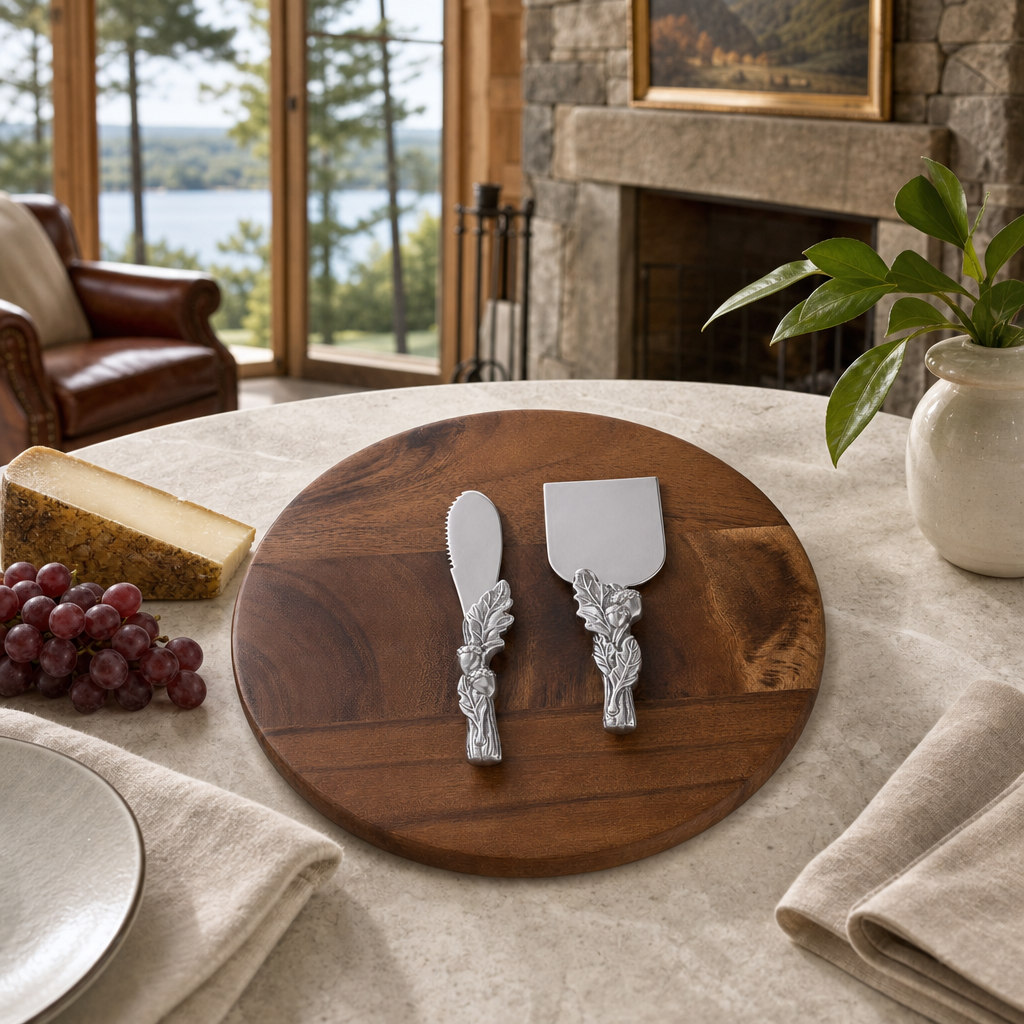 Acorn Oak Leaf Cheese Tool Set 5