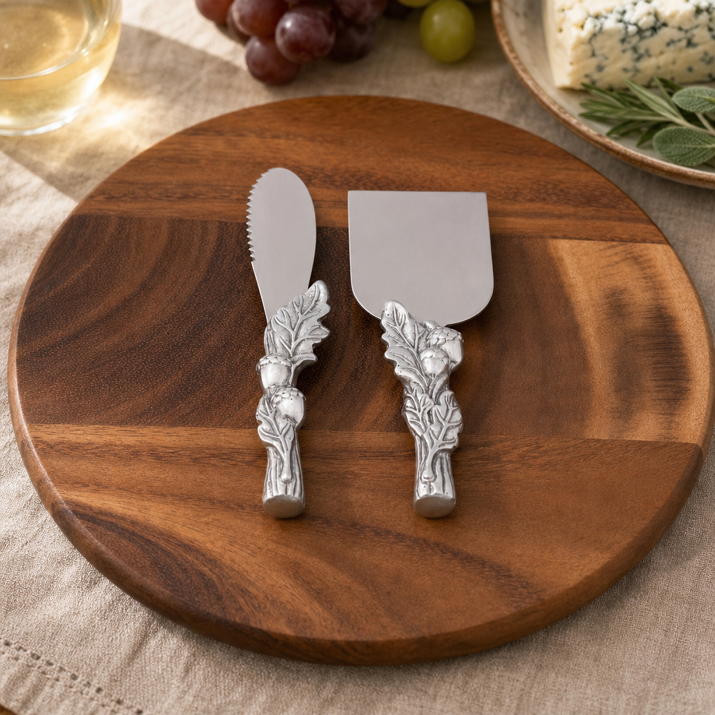 Acorn Oak Leaf Cheese Tool Set 1
