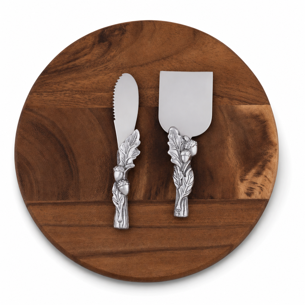 Acorn Oak Leaf Cheese Tool Set 1