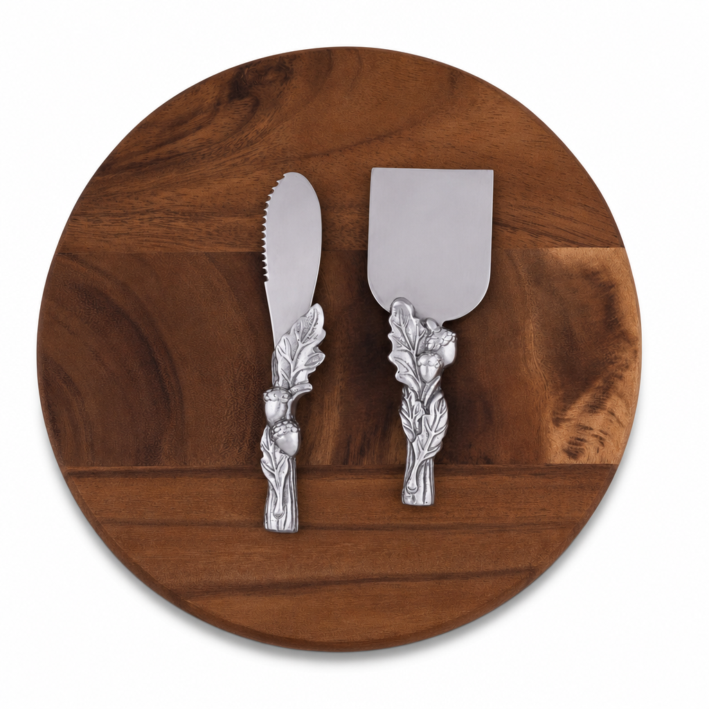 Acorn Oak Leaf Cheese Tool Set 1