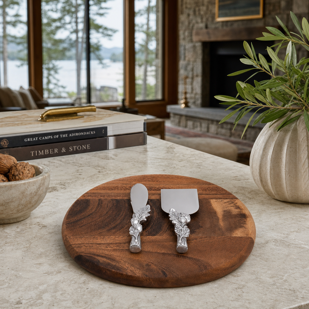 Acorn Oak Leaf Cheese Tool Set 5