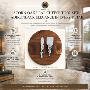 Acorn Oak Leaf Cheese Tool Set 9
