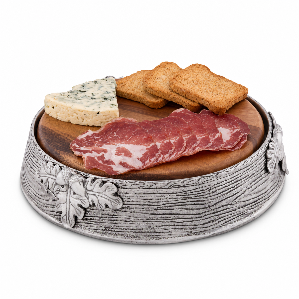 Acorn Oak Leaf Cheese Pedestal 1