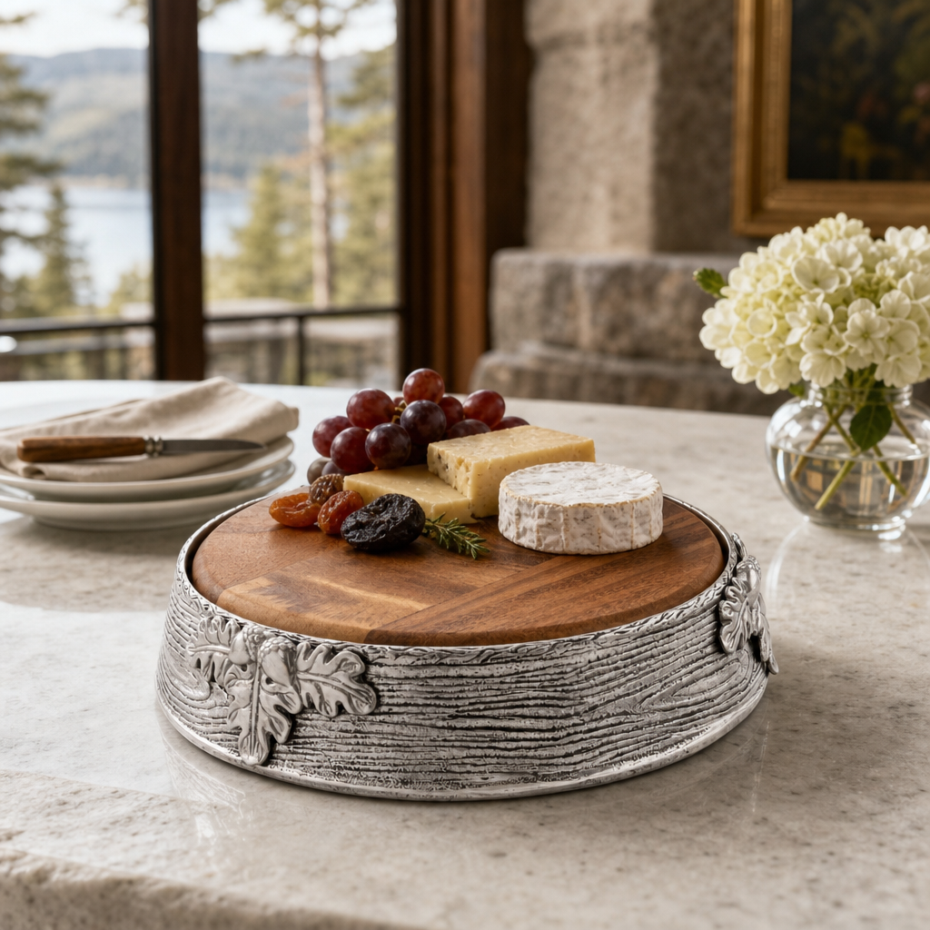 Acorn Oak Leaf Cheese Pedestal 5