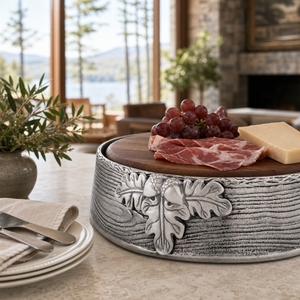 Acorn Oak Leaf Cheese Pedestal 6