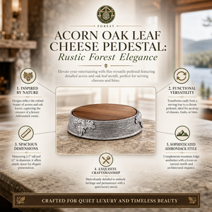 Acorn Oak Leaf Cheese Pedestal 2