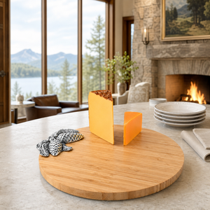 Pine Cone Forest Wood Cheese Board 6