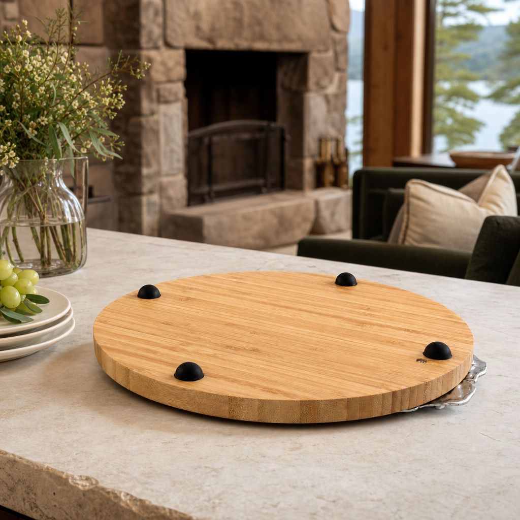 Pine Cone Forest Wood Cheese Board 9