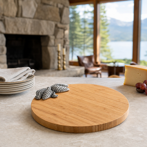 Pine Cone Forest Wood Cheese Board 9