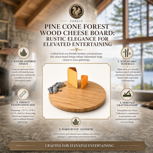 Pine Cone Forest Wood Cheese Board 11