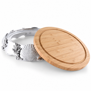 Coastal Wood Cheese Pedestal 8