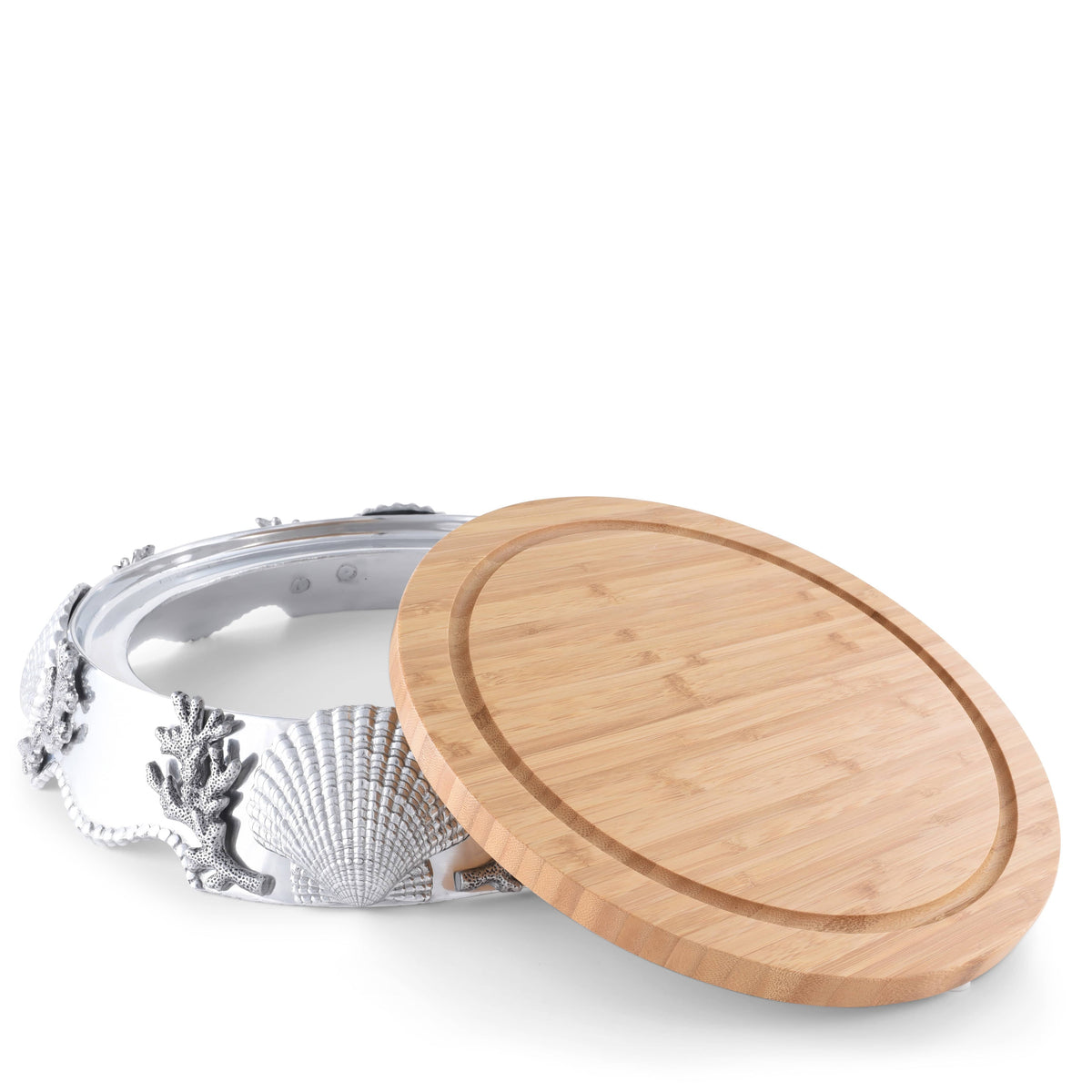 Coastal Wood Cheese Pedestal 12