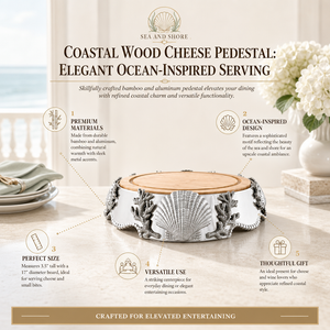 Coastal Wood Cheese Pedestal 14