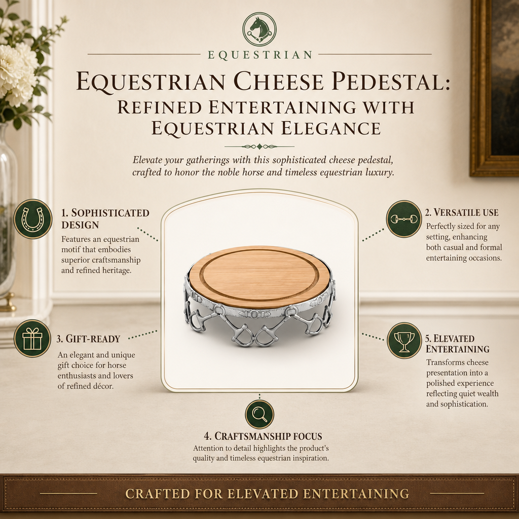 Equestrian Cheese Pedestal: Refined Entertaining with Equestrian Elegance