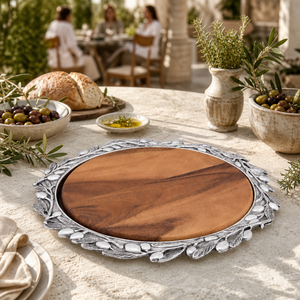 Olive Wood Cheese Set 5