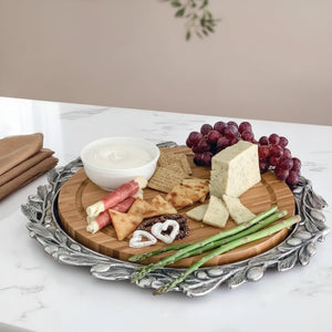 Olive Wood Cheese Set 10