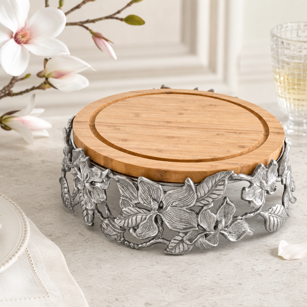 Magnolia Wood Cheese Pedestal 2