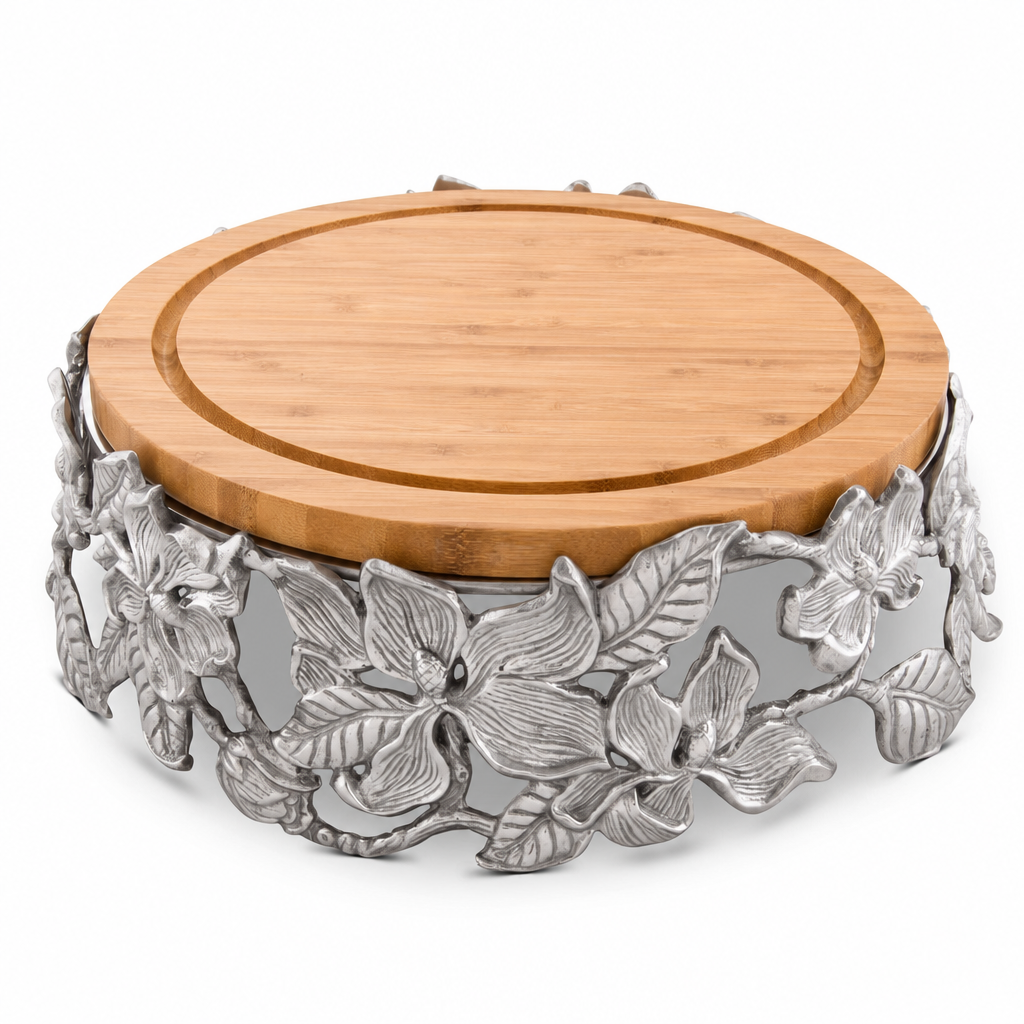 Magnolia Wood Cheese Pedestal 1