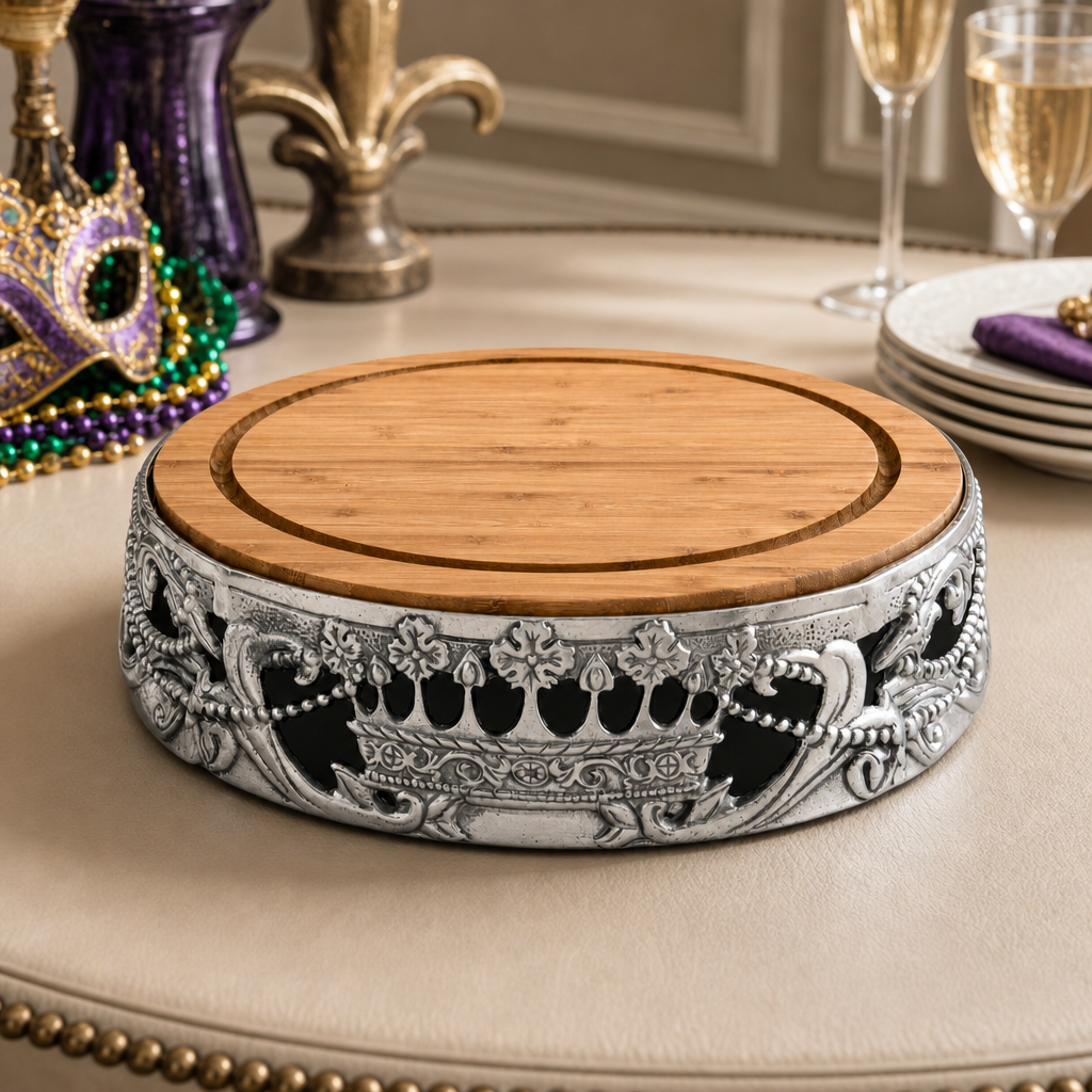 Mardi Gras Cheese Pedestal 2