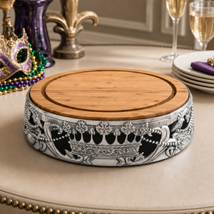Mardi Gras Cheese Pedestal 2
