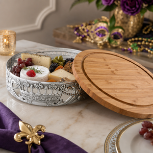 Mardi Gras Cheese Pedestal 5