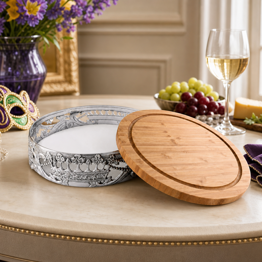 Mardi Gras Cheese Pedestal 3