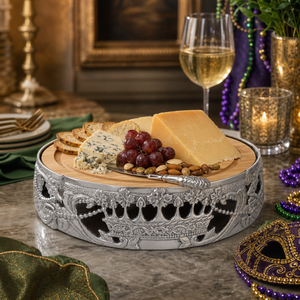 Mardi Gras Cheese Pedestal 6