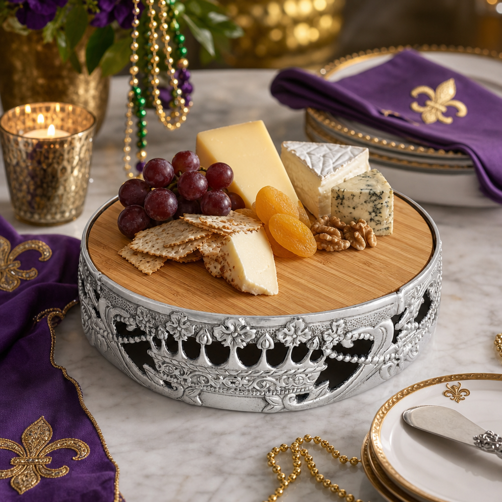 Mardi Gras Cheese Pedestal 7