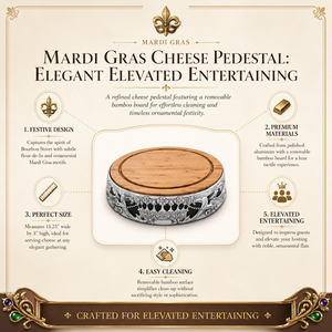 Mardi Gras Cheese Pedestal 9