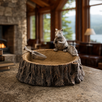 Standing Squirrel Nut Bowl