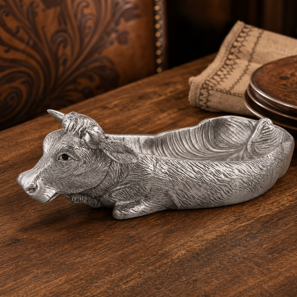 Cow Carving Serving Tray 1