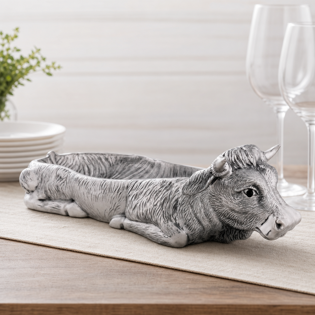 Cow Carving Serving Tray 8