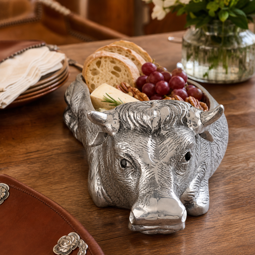Cow Carving Serving Tray 6