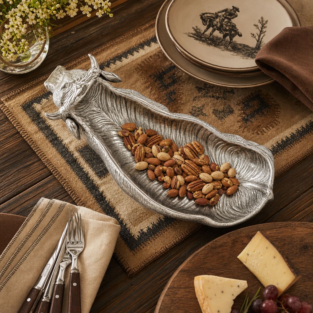 Cow Carving Serving Tray 7