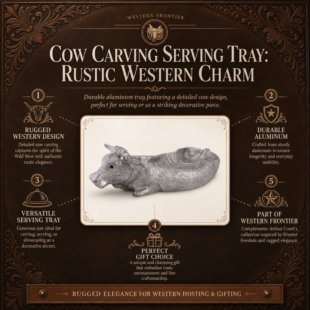 Cow Carving Serving Tray 15