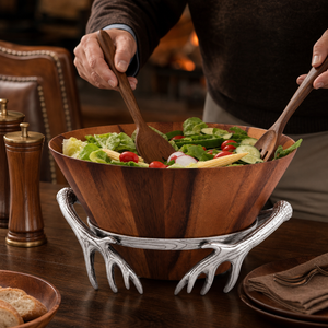 Antler Wood Salad Bowl 5