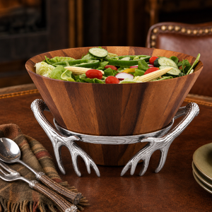 Antler Wood Salad Bowl 2
