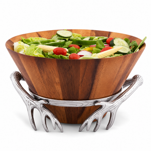 Antler Wood Salad Bowl 1