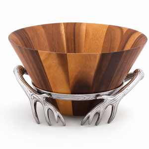 Antler Wood Salad Bowl 8