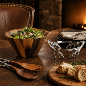 Antler Wood Salad Bowl 7