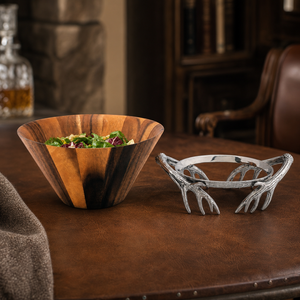 Antler Wood Salad Bowl 4