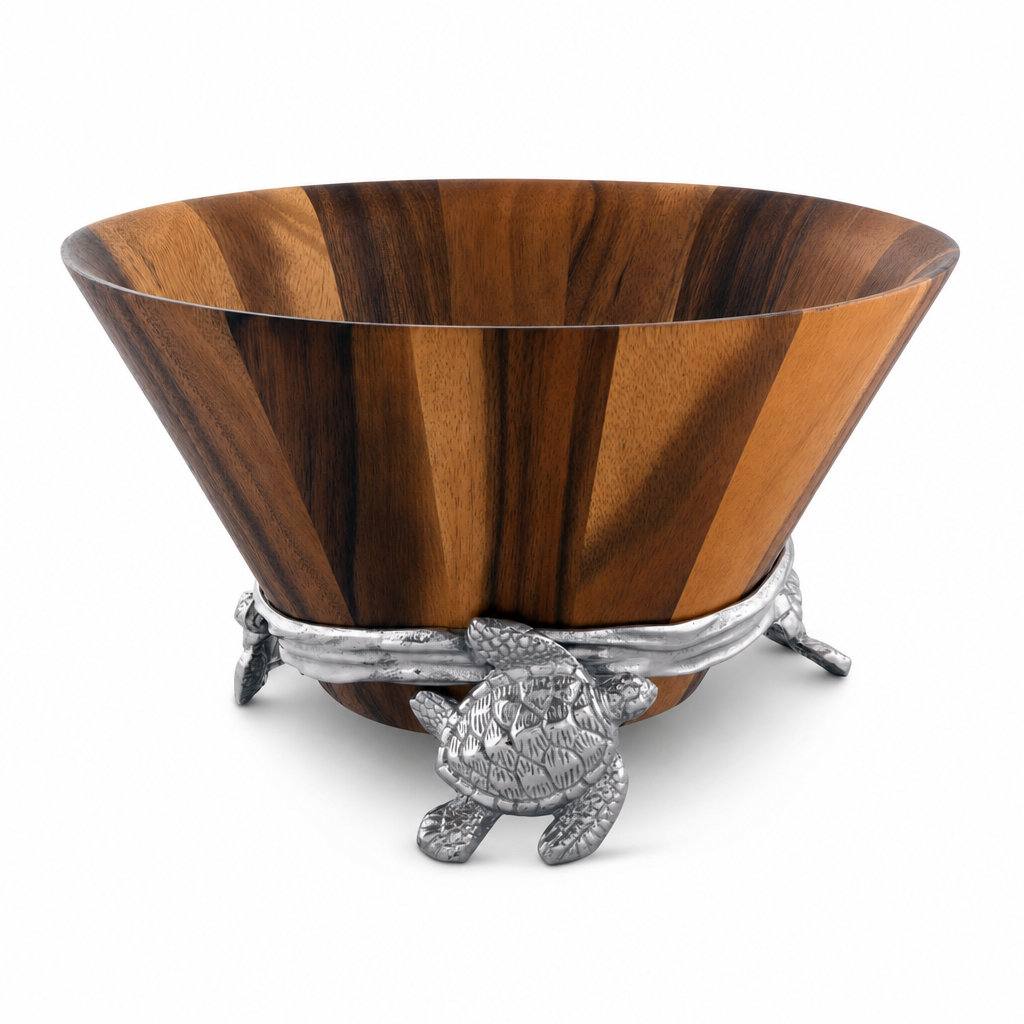 Sea Turtle Wood Salad Bowl 1